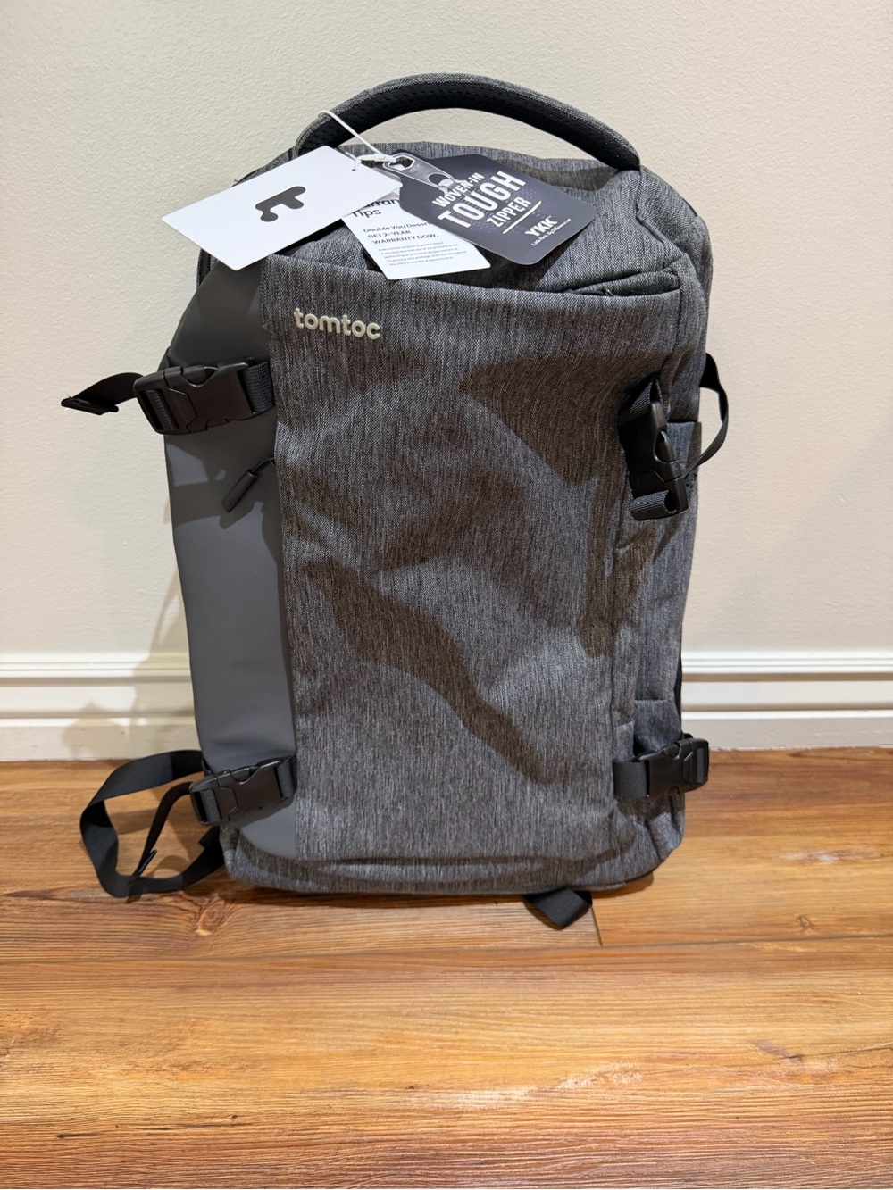 NWT Tomtoc Backpack 40L, Travel TSA Flight Approved grey - Picture 2 of 7